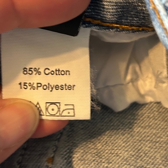 SHEIN Denim Jean Blue Wash Minimalist Bermuda Daily Shorts Size Small - Picture 11 of 12